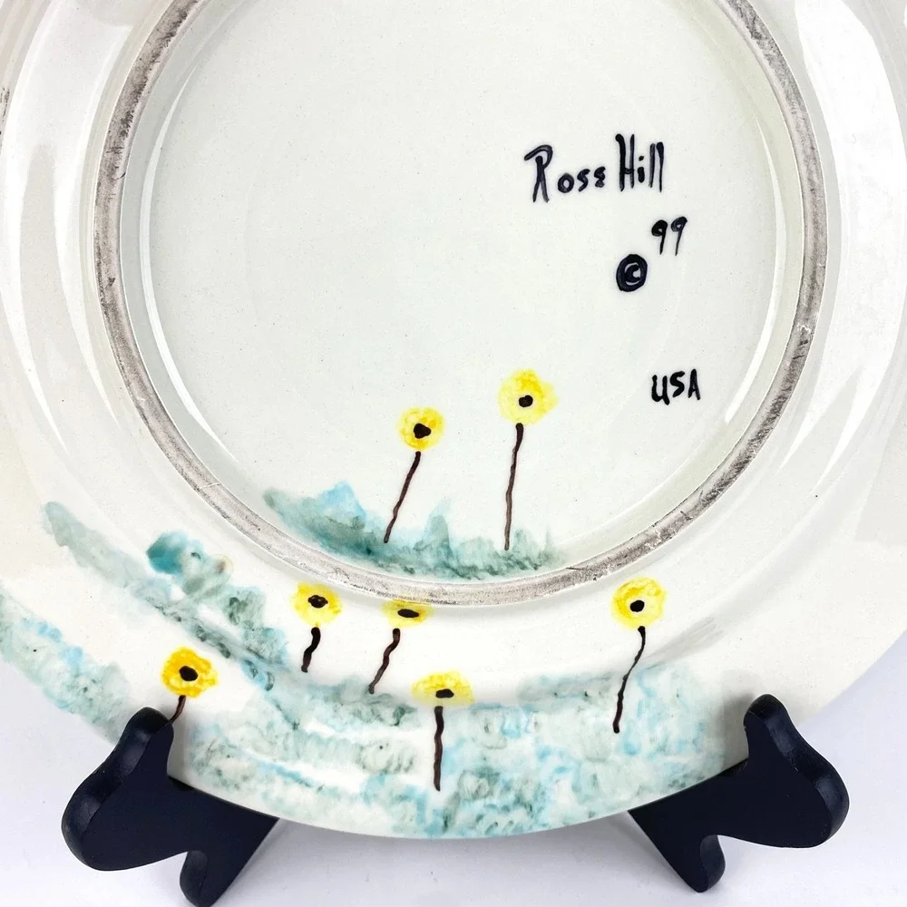 Vtg Rose Hill Art Plate 12